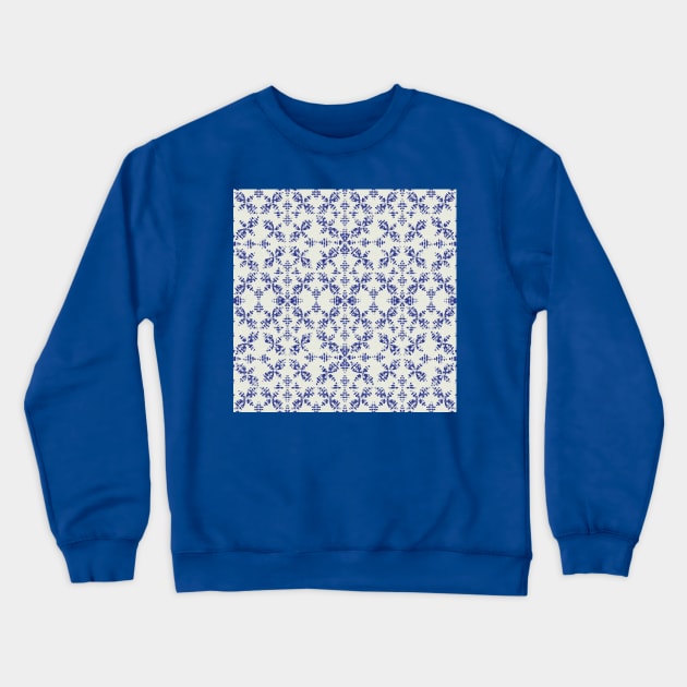 Boho Stiches in Indigo Crewneck Sweatshirt by matise